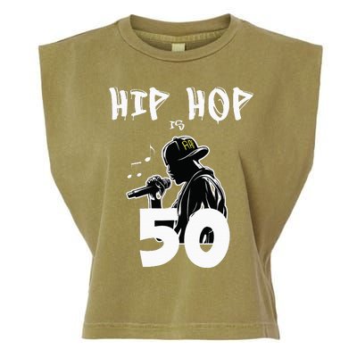 Hip Hop Is 50 50th Anniversary Freestyle Rapper Garment-Dyed Women's Muscle Tee