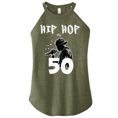 Hip Hop Is 50 50th Anniversary Freestyle Rapper Women's Perfect Tri Rocker Tank