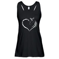 Horse Head Inside Heart Women Ladies Girls Teens Gift Ladies Essential Flowy Tank