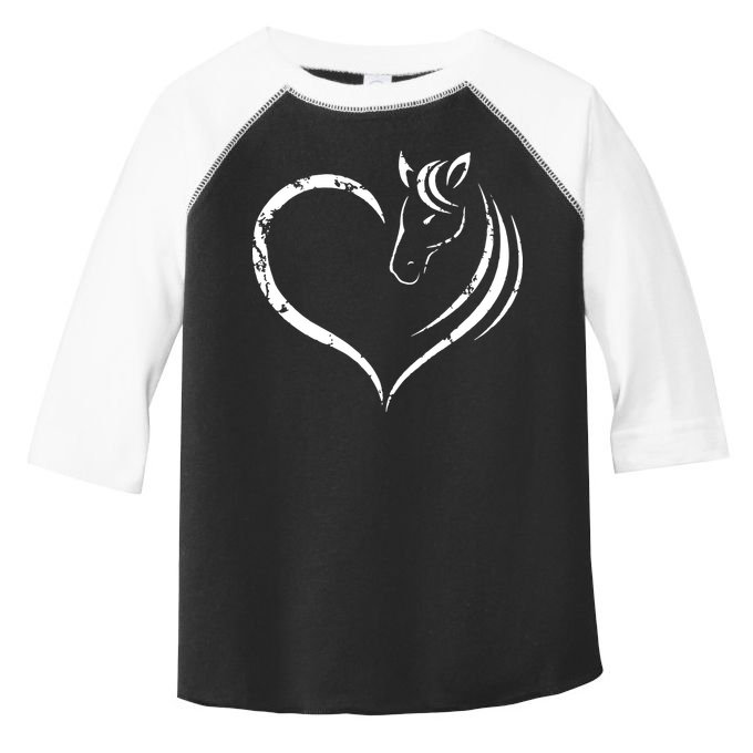 Horse Head Inside Heart Women Ladies Girls Teens Gift Toddler Fine Jersey T-Shirt