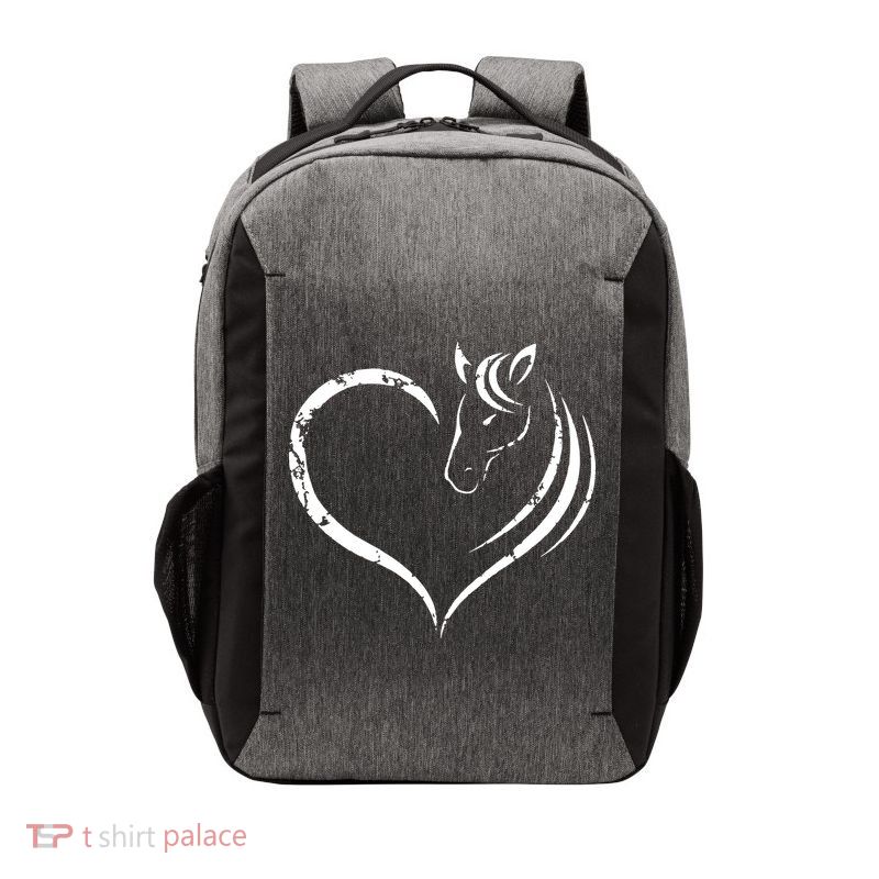 Horse Head Inside Heart Women Ladies Girls Teens Gift Vector Backpack