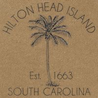 Hilton Head Island Beach Design Palm Tree Illustration Cotton Canvas Backpack