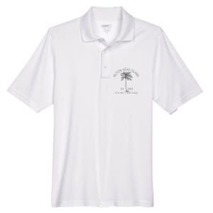 Hilton Head Island Beach Design Palm Tree Illustration Men's Origin Performance Pique Polo