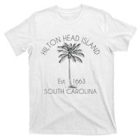 Hilton Head Island Beach Design Palm Tree Illustration T-Shirt