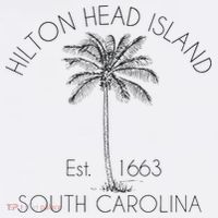 Hilton Head Island Beach Design Palm Tree Illustration Tall T-Shirt