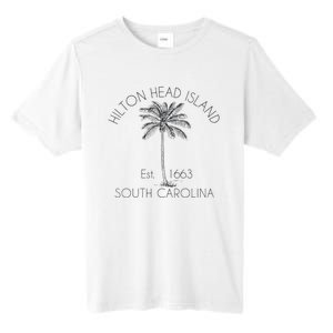 Hilton Head Island Beach Design Palm Tree Illustration Tall Fusion ChromaSoft Performance T-Shirt