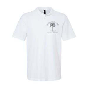 Hilton Head Island Beach Design Palm Tree Illustration Softstyle Adult Sport Polo