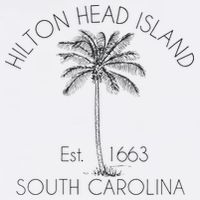Hilton Head Island Beach Design Palm Tree Illustration Baby Bodysuit