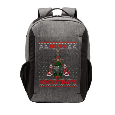 Happy Hockeydays Ice Hockey Christmas Tree Ugly Xmas Gift Vector Backpack