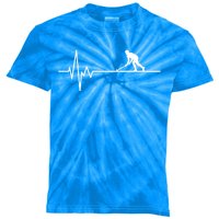 Hockey Heartbeat Ice Hockey Field Hockey Player Great Gift Kids Tie-Dye T-Shirt