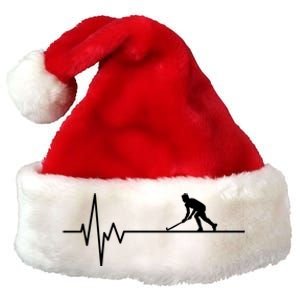 Hockey Heartbeat Ice Hockey Field Hockey Player Great Gift Premium Christmas Santa Hat