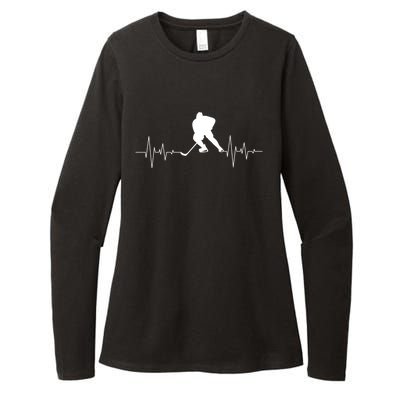 Hockey Heartbeat Ice Hockey Player Hockey Coach Gift Womens CVC Long Sleeve Shirt