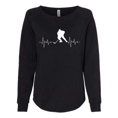 Hockey Heartbeat Ice Hockey Player Hockey Coach Gift Womens California Wash Sweatshirt