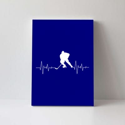 Hockey Heartbeat Ice Hockey Player Hockey Coach Gift Canvas