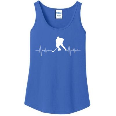 Hockey Heartbeat Ice Hockey Player Hockey Coach Gift Ladies Essential Tank