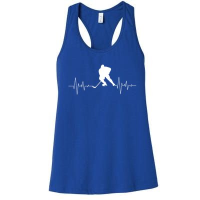 Hockey Heartbeat Ice Hockey Player Hockey Coach Gift Women's Racerback Tank