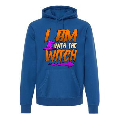 Happy Halloween I Am With The Witch Cool Gift Premium Hoodie