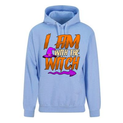 Happy Halloween I Am With The Witch Cool Gift Unisex Surf Hoodie