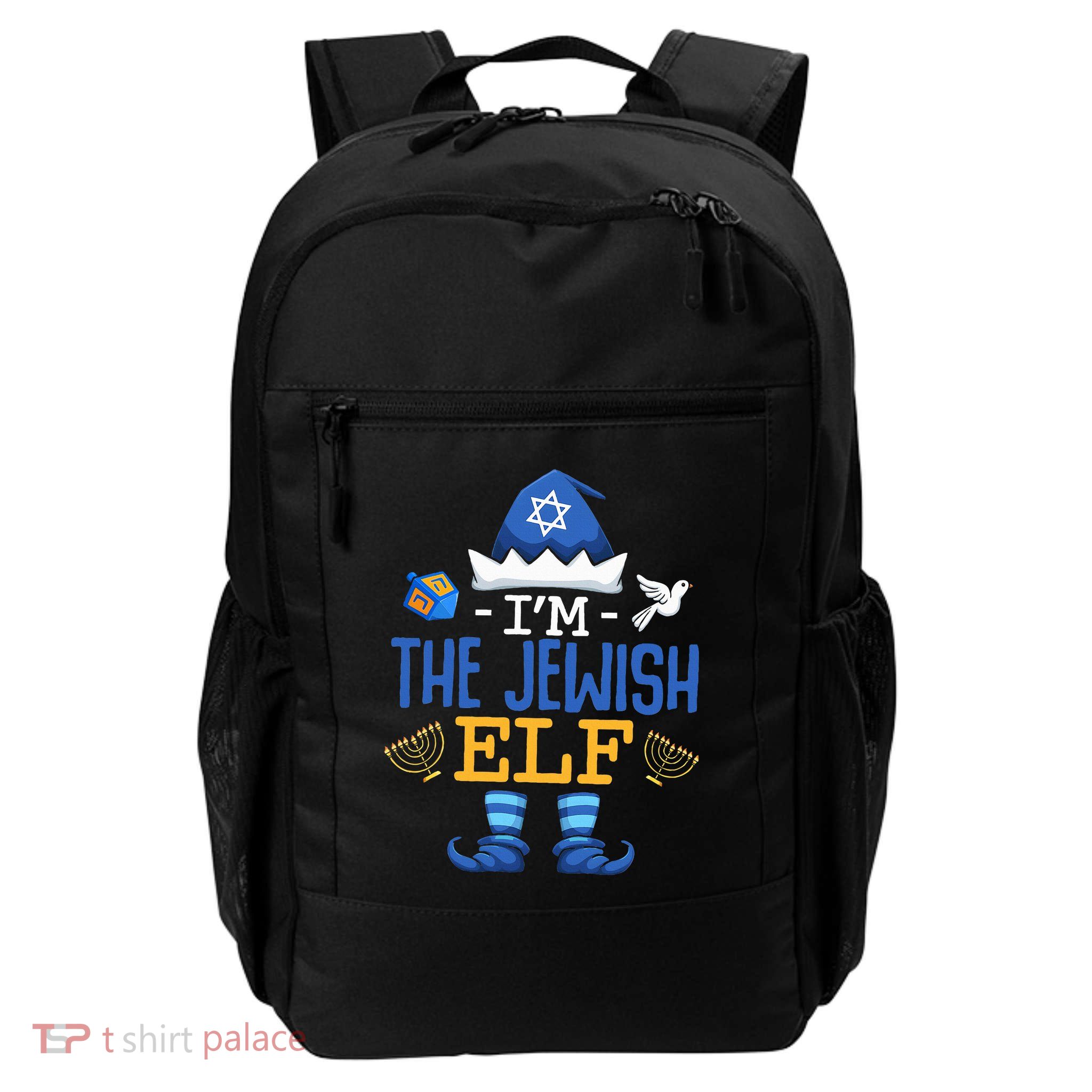 Happy Hanukkah Jewish Elf Family Funny Christmas Pajama Daily Commute Backpack