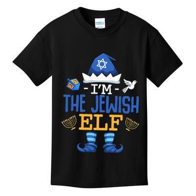 Happy Hanukkah Jewish Elf Family Funny Christmas Pajama Kids T-Shirt