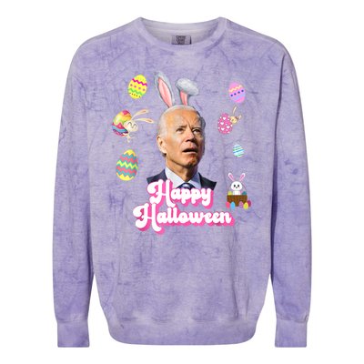 Happy Halloween Joe Biden Funny Easter Colorblast Crewneck Sweatshirt