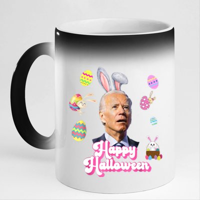 Happy Halloween Joe Biden Funny Easter 11oz Black Color Changing Mug