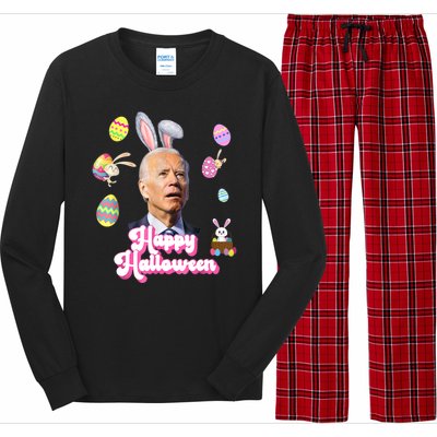 Happy Halloween Joe Biden Funny Easter Long Sleeve Pajama Set