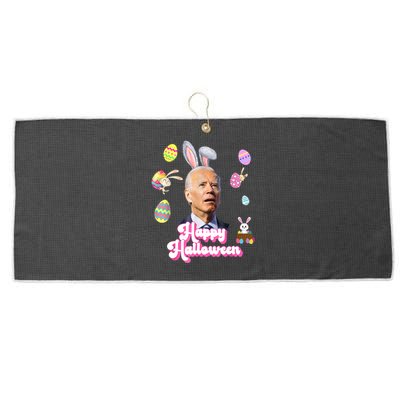 Happy Halloween Joe Biden Funny Easter Large Microfiber Waffle Golf Towel