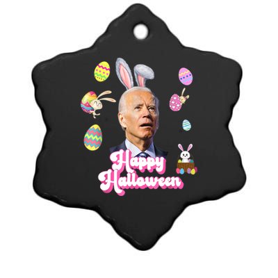 Happy Halloween Joe Biden Funny Easter Ceramic Star Ornament