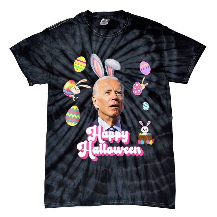 Happy Halloween Joe Biden Funny Easter Tie-Dye T-Shirt