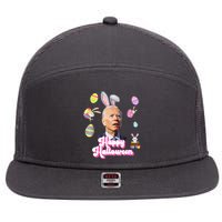 Happy Halloween Joe Biden Funny Easter 7 Panel Mesh Trucker Snapback Hat