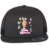 Happy Halloween Joe Biden Funny Easter Flat Bill Trucker Hat