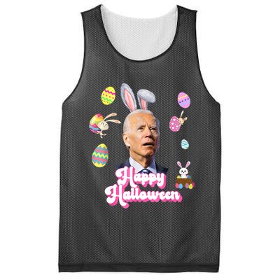 Happy Halloween Joe Biden Funny Easter Mesh Reversible Basketball Jersey Tank