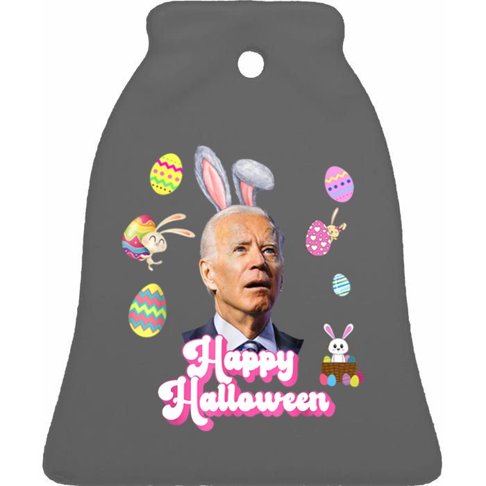 Happy Halloween Joe Biden Funny Easter Ceramic Bell Ornament