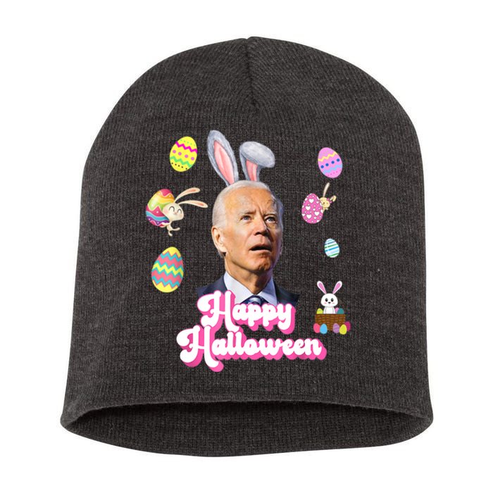 Happy Halloween Joe Biden Funny Easter Short Acrylic Beanie