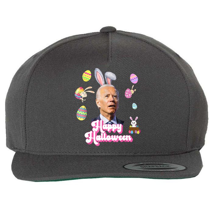 Happy Halloween Joe Biden Funny Easter Wool Snapback Cap