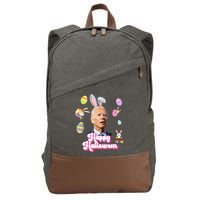 Happy Halloween Joe Biden Funny Easter Cotton Canvas Backpack