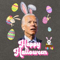 Happy Halloween Joe Biden Funny Easter Cotton Canvas Backpack