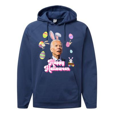 Happy Halloween Joe Biden Funny Easter Performance Fleece Hoodie