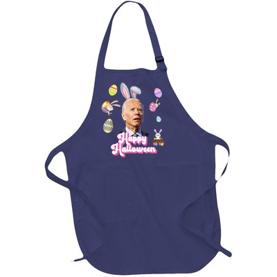 Happy Halloween Joe Biden Funny Easter Full-Length Apron With Pockets