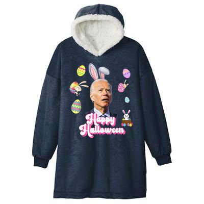 Happy Halloween Joe Biden Funny Easter Hooded Wearable Blanket