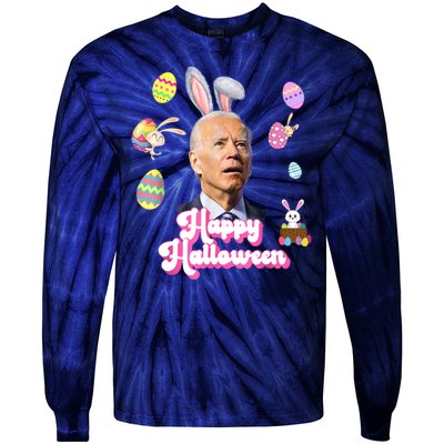 Happy Halloween Joe Biden Funny Easter Tie-Dye Long Sleeve Shirt