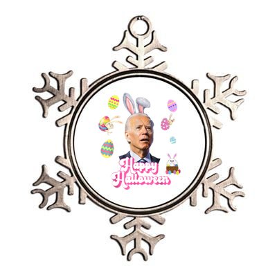 Happy Halloween Joe Biden Funny Easter Metallic Star Ornament