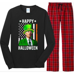 Happy Halloween Joe Biden St Patricks Day Leprechaun Hat  Long Sleeve Pajama Set