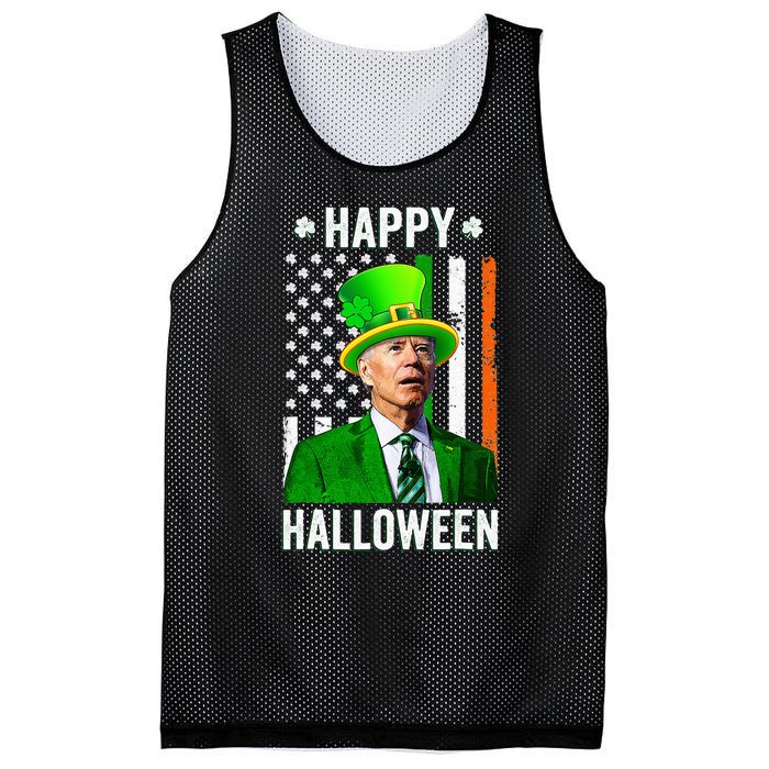 Happy Halloween Joe Biden St Patricks Day Leprechaun Hat  Mesh Reversible Basketball Jersey Tank