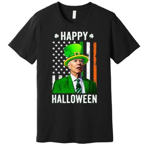 Happy Halloween Joe Biden St Patricks Day Leprechaun Hat  Premium T-Shirt