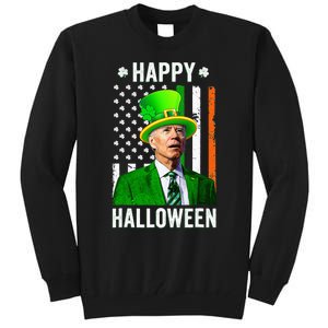 Happy Halloween Joe Biden St Patricks Day Leprechaun Hat  Tall Sweatshirt