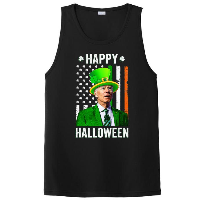 Happy Halloween Joe Biden St Patricks Day Leprechaun Hat  PosiCharge Competitor Tank