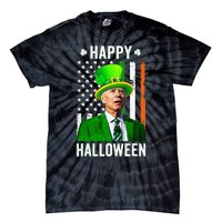 Happy Halloween Joe Biden St Patricks Day Leprechaun Hat  Tie-Dye T-Shirt