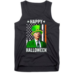 Happy Halloween Joe Biden St Patricks Day Leprechaun Hat  Tank Top